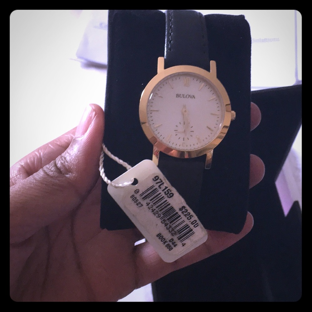Brand new black womens bulova watch